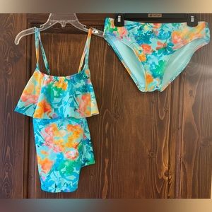 Athleta Girl swim tankini and bikini bottoms